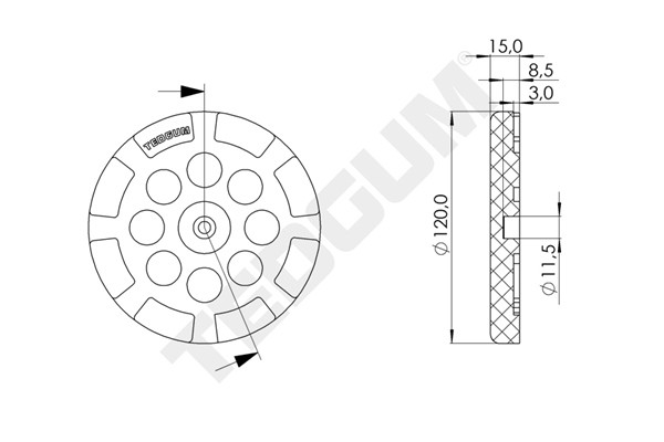 AUTOP RUBBER PAD - STENHOJ - DUNLOP - FOG - HESHBON - KROMER - LINCOS