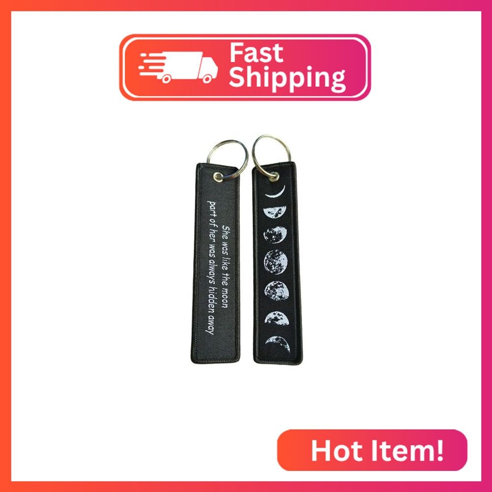 VGQ 2 Pcs JDM Motorcycle Keychains Jet Tag Keychain Double Sided Motorcycles Key