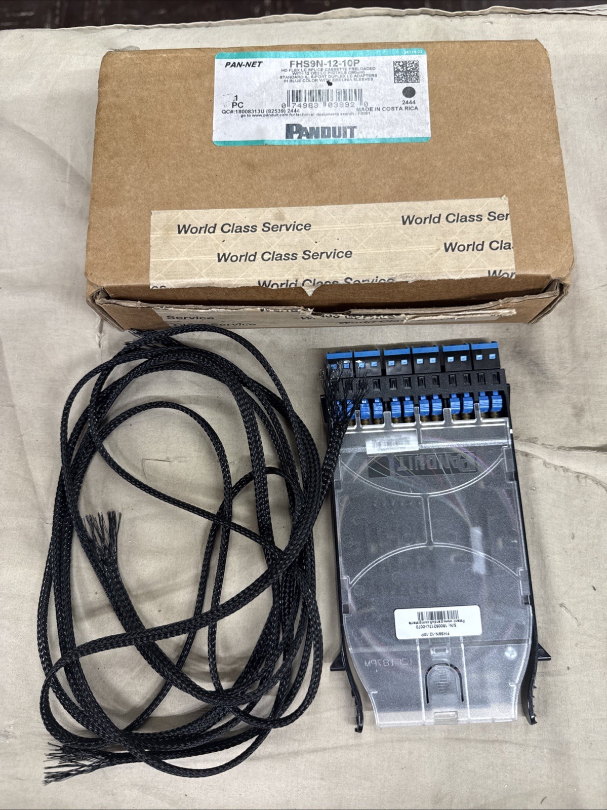 PANDUIT FHS9N-12-10P HD Flex LC Splice Cassette, OS2, 12 Fiber