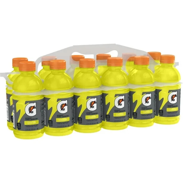 Gatorade Thirst Quencher, Lemon Lime Sports Drinks, 12 fl oz, 12 Count Bottles