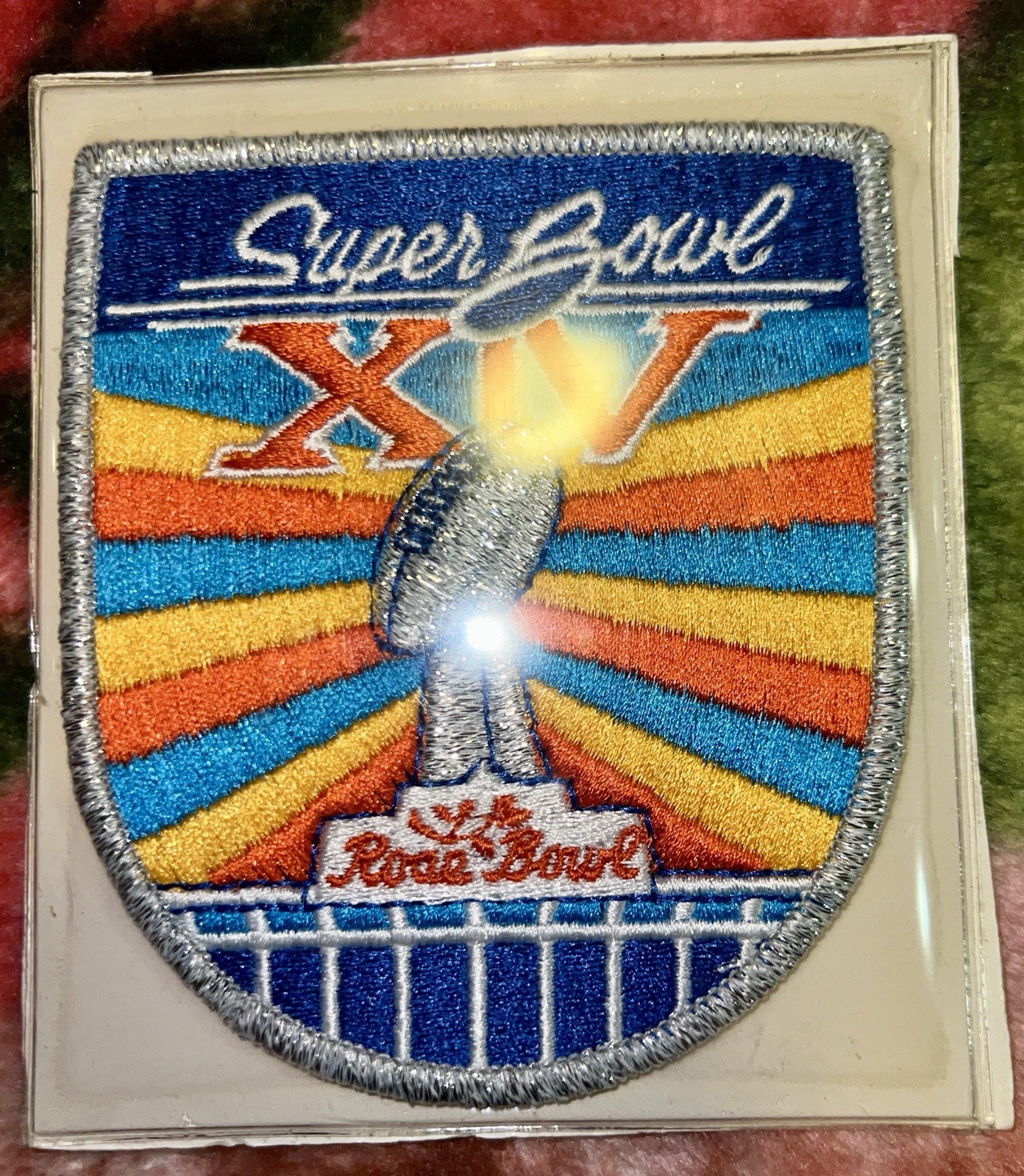 National Football League Exclusive Vintage Super Bowl 14 Iron On Patch Rise Bowl