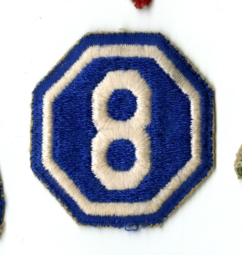 VIII Corps White Back Patch WWII Vintage Europe France Bulge Germany