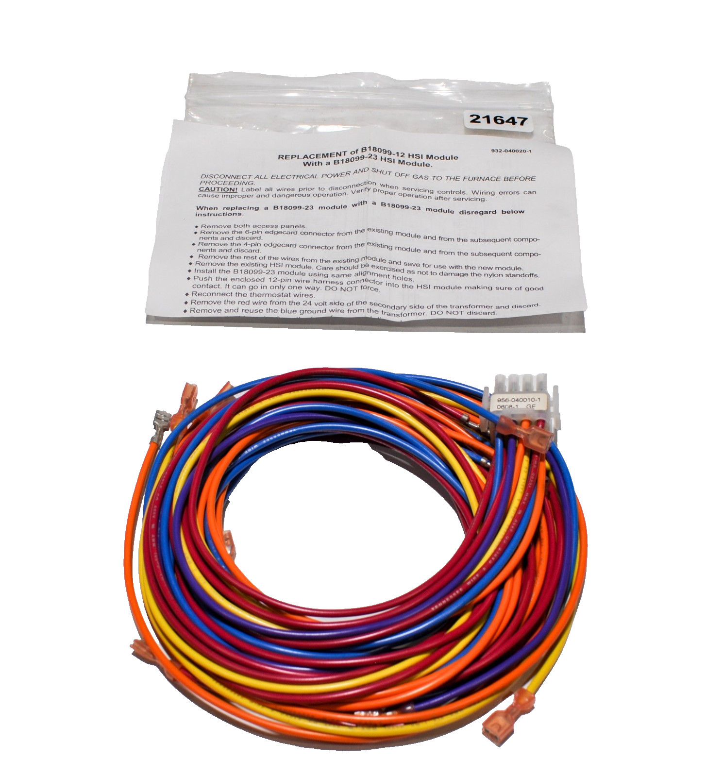 Goodman B18099-12/23 Hot Surface Ignitor Wiring Harness
