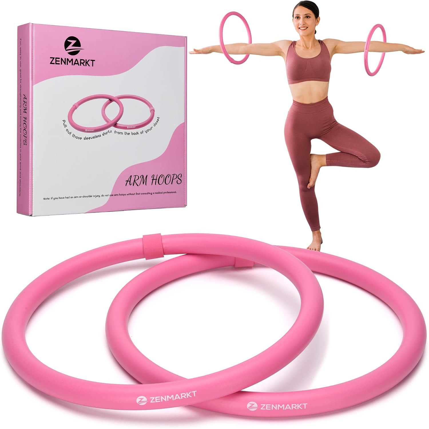 Weighted Fitness Hoop for Arms - Mini Upper Body Exercise Tool to Strengthen Arm
