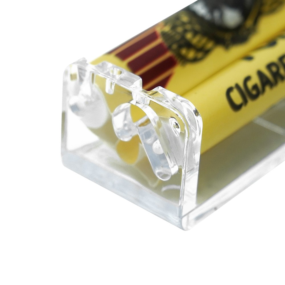 2 Pcs Zig Zag 70mm Automatic Cigarette Tobacco Rolling Roller Machine - Yellow