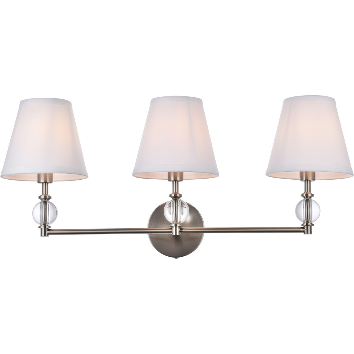 Living District LD7023W24SN Bethany Bathroom Vanity Light Stain Nickel