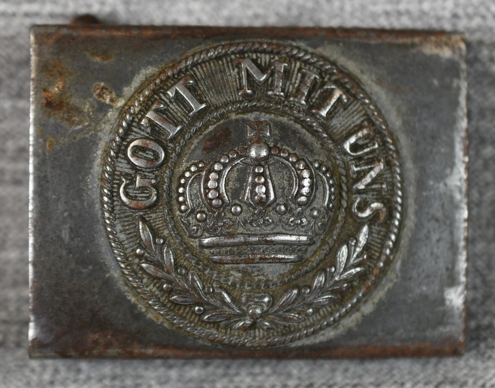 WWII WW1 German belt buckle gott mitt uns army military trench vet US art estate