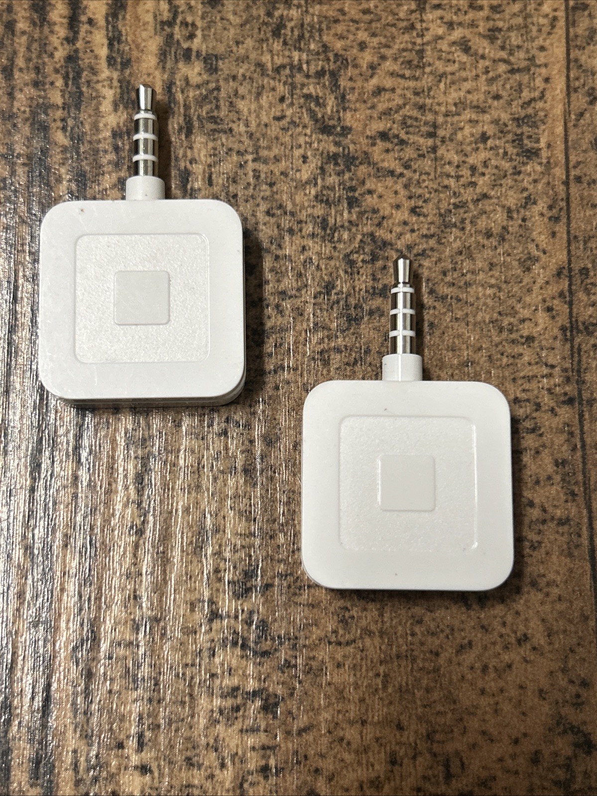 2x’s Square Credit Debit Card Reader Apple, Samsung, Android  3.5mm Jack White