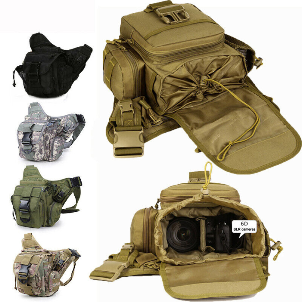 Tactical Men Shoulder Bag Molle Hiking Military Camera Chest Pack Crossbody Pack