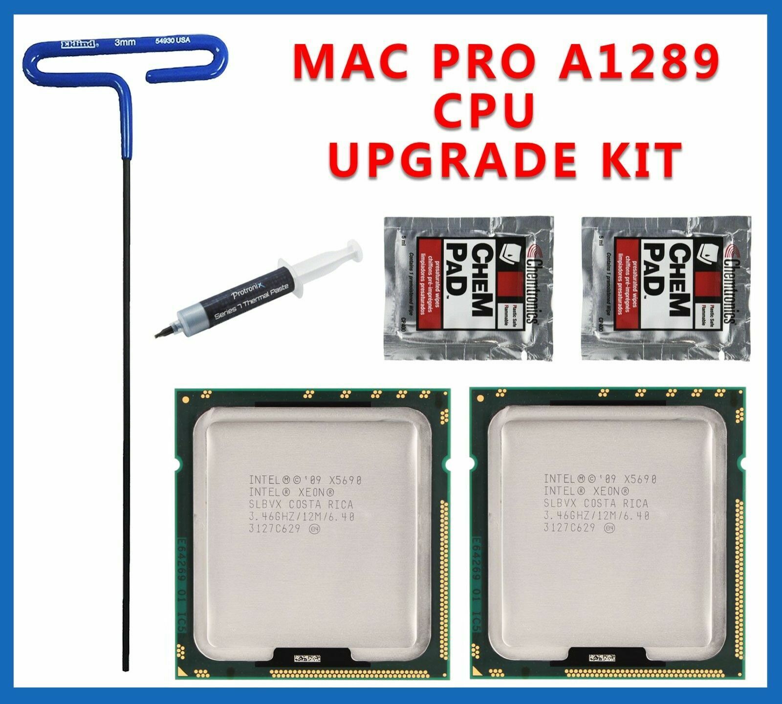 12 Core Apple Mac Pro 5,1 2010 2012 Pair X5690 3.46GHz XEON CPU upgrade kit 5.1