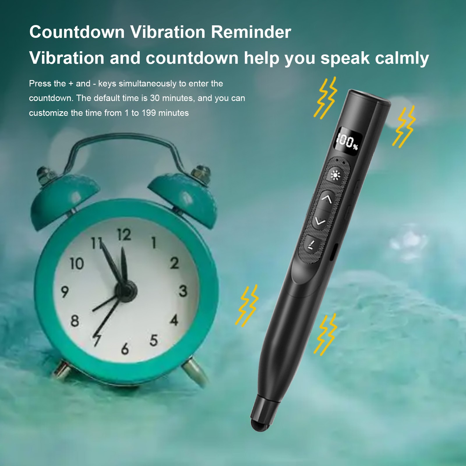Smart Presentation Clicker Page Turner With Telescopic Pointer Stick Digita FIQP