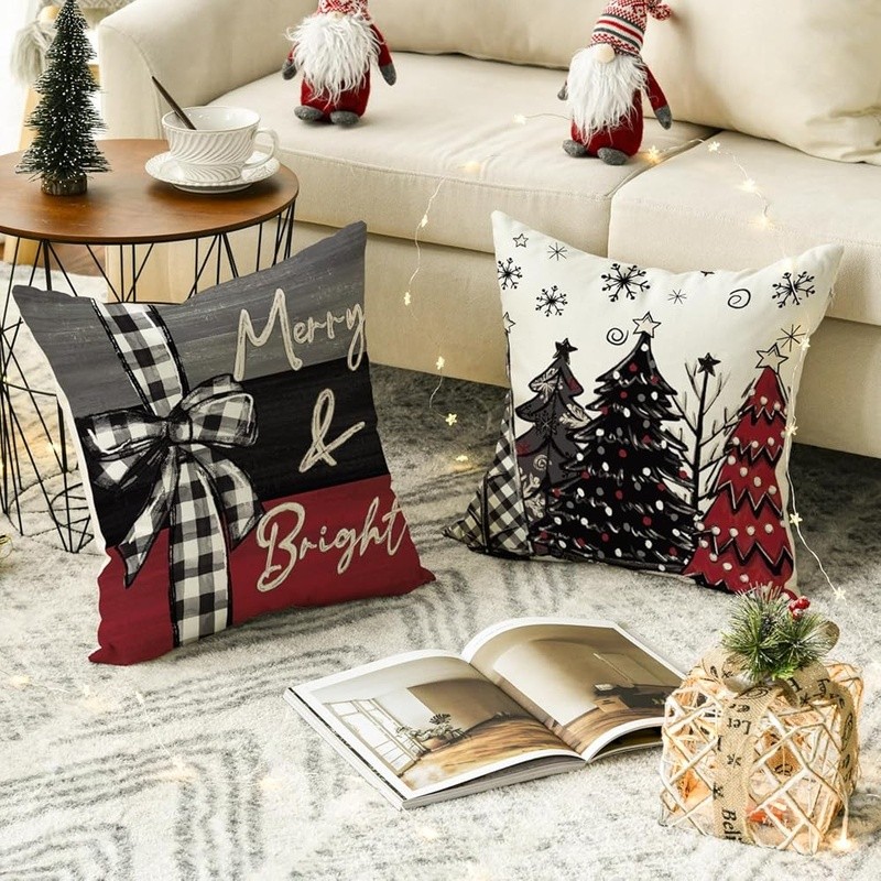 Durable Polyester Throw Pillow Cover Modern Décor Machine Washable Soft Touch US