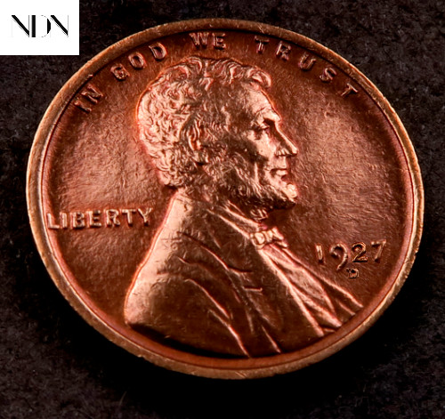 1927-D Lincoln Wheat Penny Cent - Gem BU Red