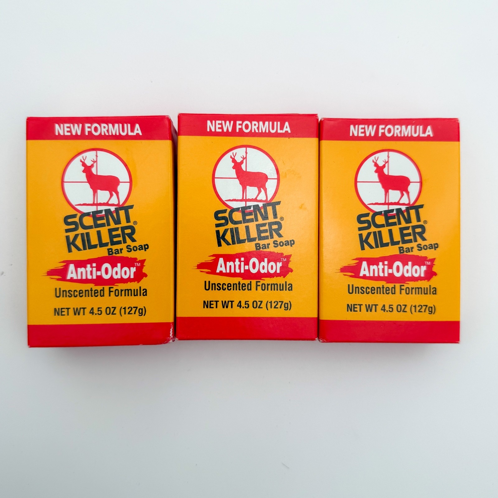 Scent Killer Bar Soap 3 4.5 oz Unscented Formula AntiOdor Deer Wildlife Research