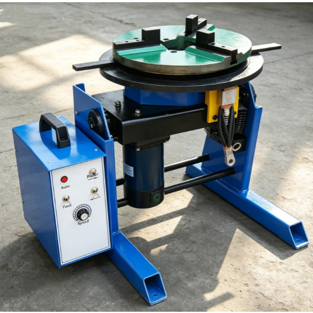 100kg Rotary Welding Positioner Stepless Speed Motor 0-90° Manual Flip Turntable