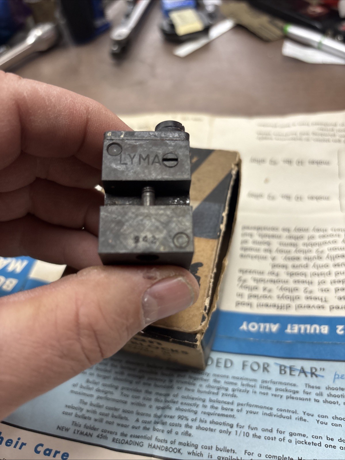 Lyman Bullet Mould Blocks Single Cavity 375/942 (B-25)