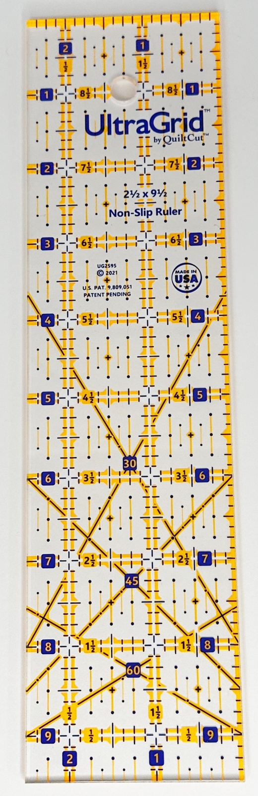 Quilting Ruler Ultragrid by Quiltcut 9.5 x 2.5 rectangle quilting ruler NEW