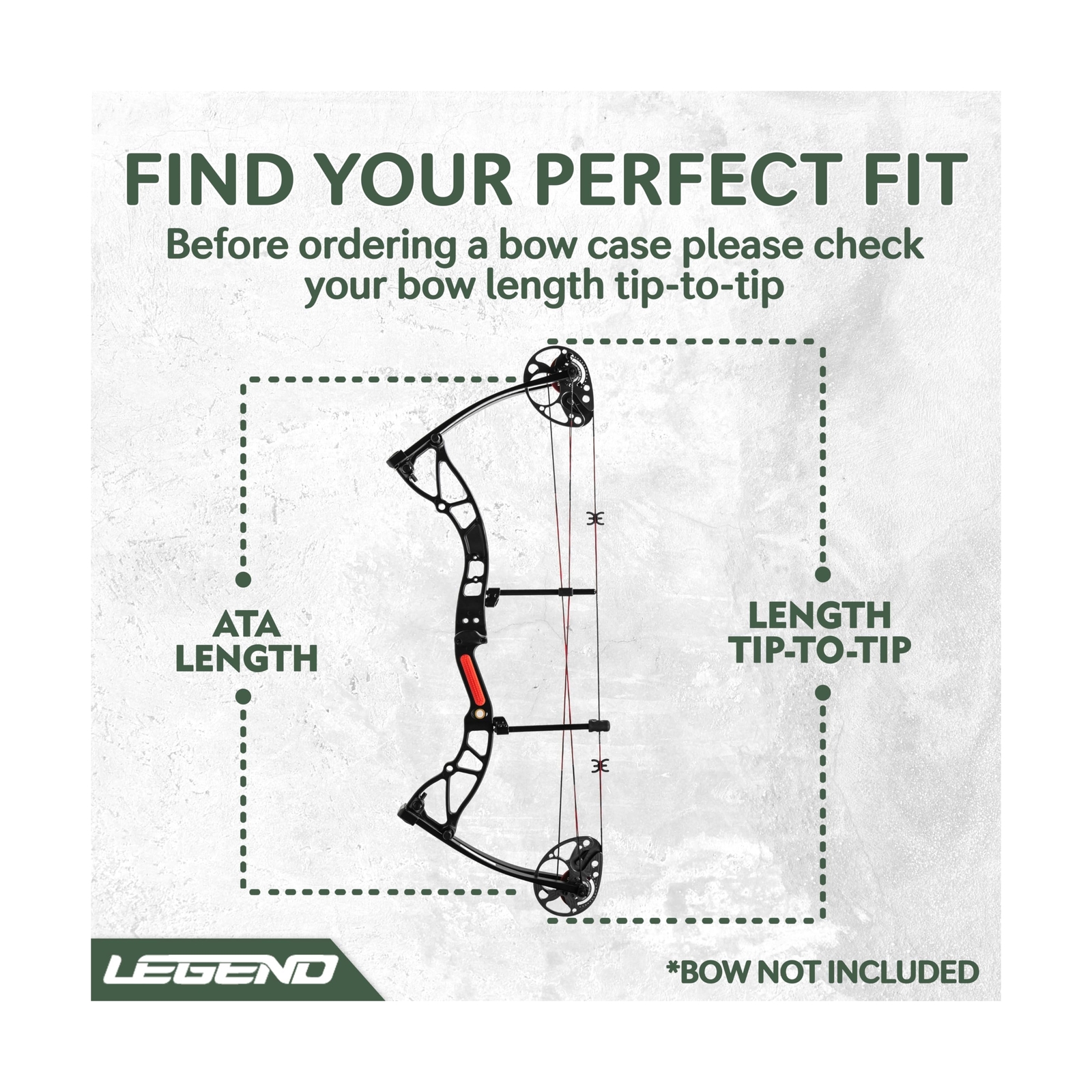 Legend Essential Compound Bow Case - Compound Bow Bag with Arrow Tube Case Po...