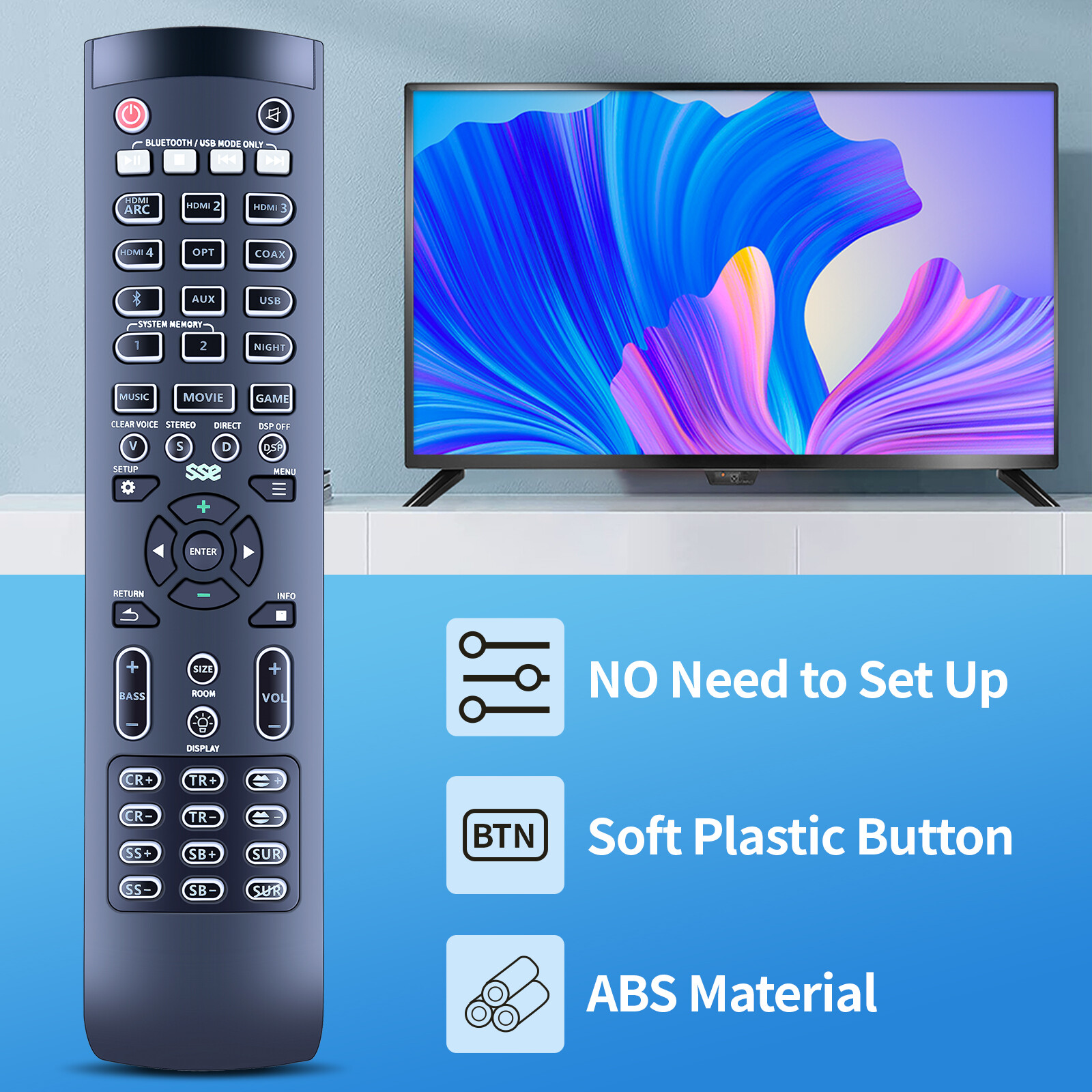 Remote Control For Nakamichi Shockwafe DTSX or SSE Soundbar -New