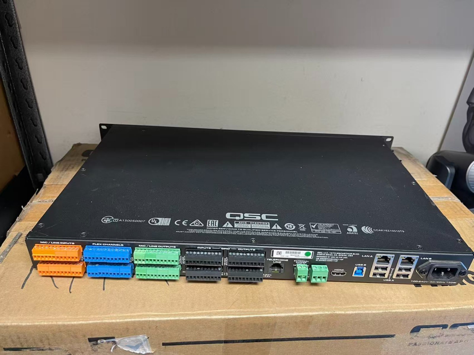 QSC Q-SYS CORE 110f Network + Analog I/O Processor
