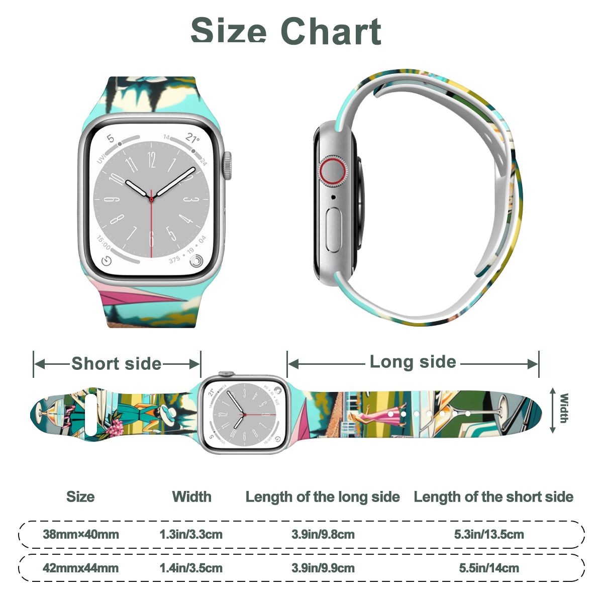 Mid Mod Palm Springs - Double Buckle Apple Watch Band