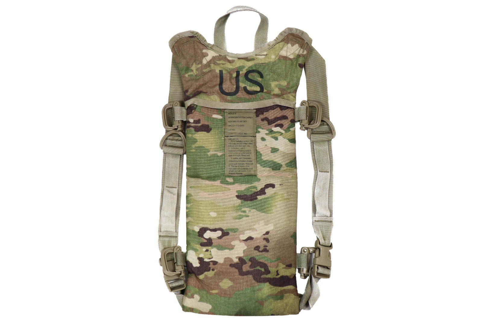 US Army OCP Multicam Molle II Hydration System Carrier Water Backpack No Bladder