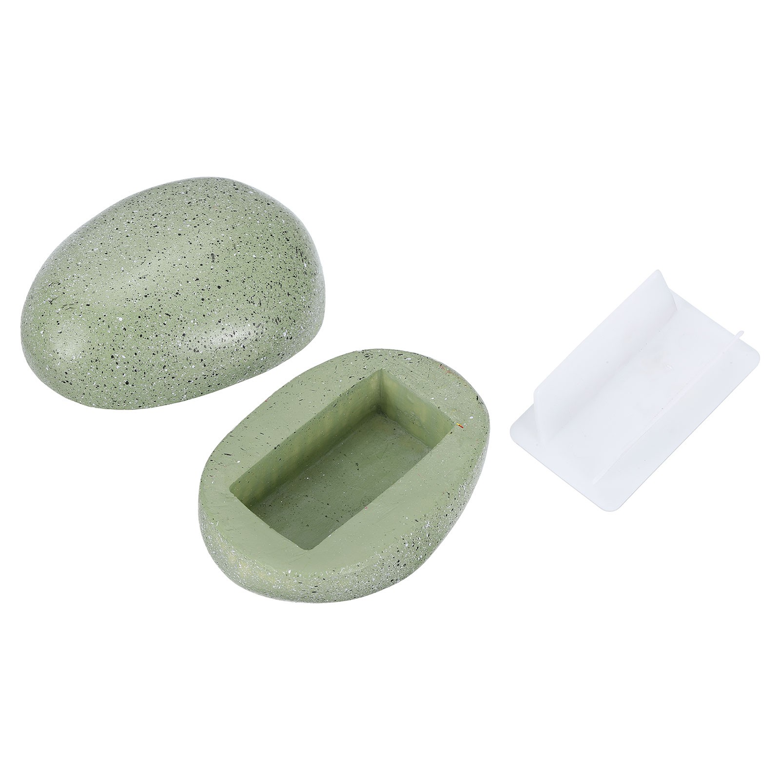 Fake Rock Key Hider, Hide A Spare Key Storage Lock Box, Light Green