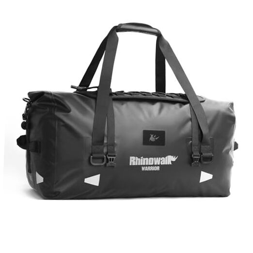 Waterproof Motorcycle Dry Bag, Duffel Luggage Travel Bags with Zippered 65L