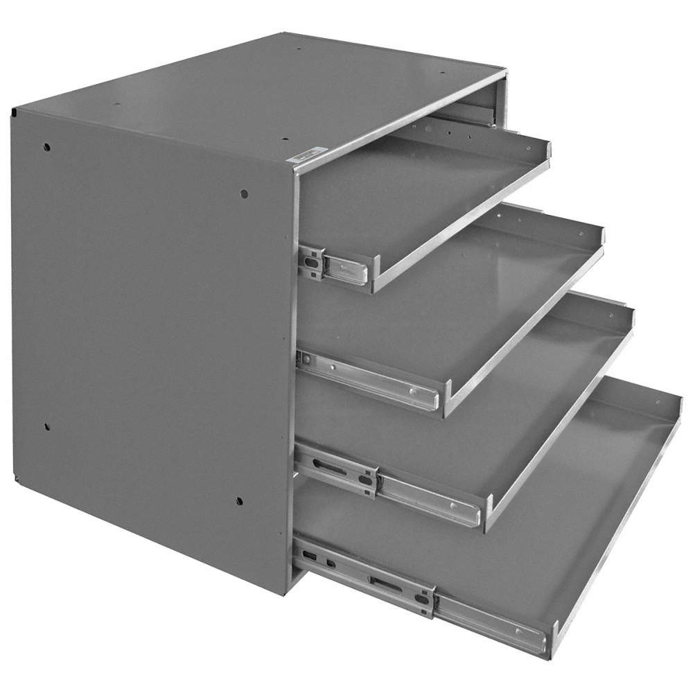 DURHAM MFG 310B-95 SldngDrwrCabFrame,Gray,Bearing,Steel,4Bx 1XHL6