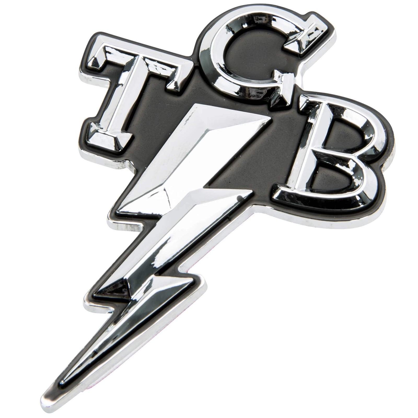Lowbrow Customs TCB Taking Care of Business Chrome Stick-On 3D Emblem Elvis