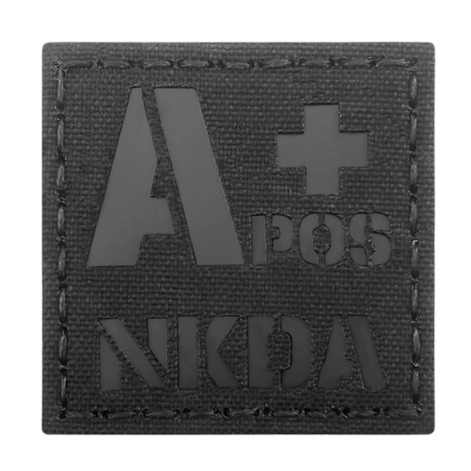 a+ blood type NKDA APOS infrared IR blackout morale 2x2 laser hook patch