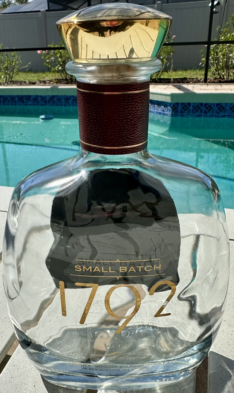 Empty Beautiful 1792 Small Batch Bourbon Whiskey Bottle Great Condition