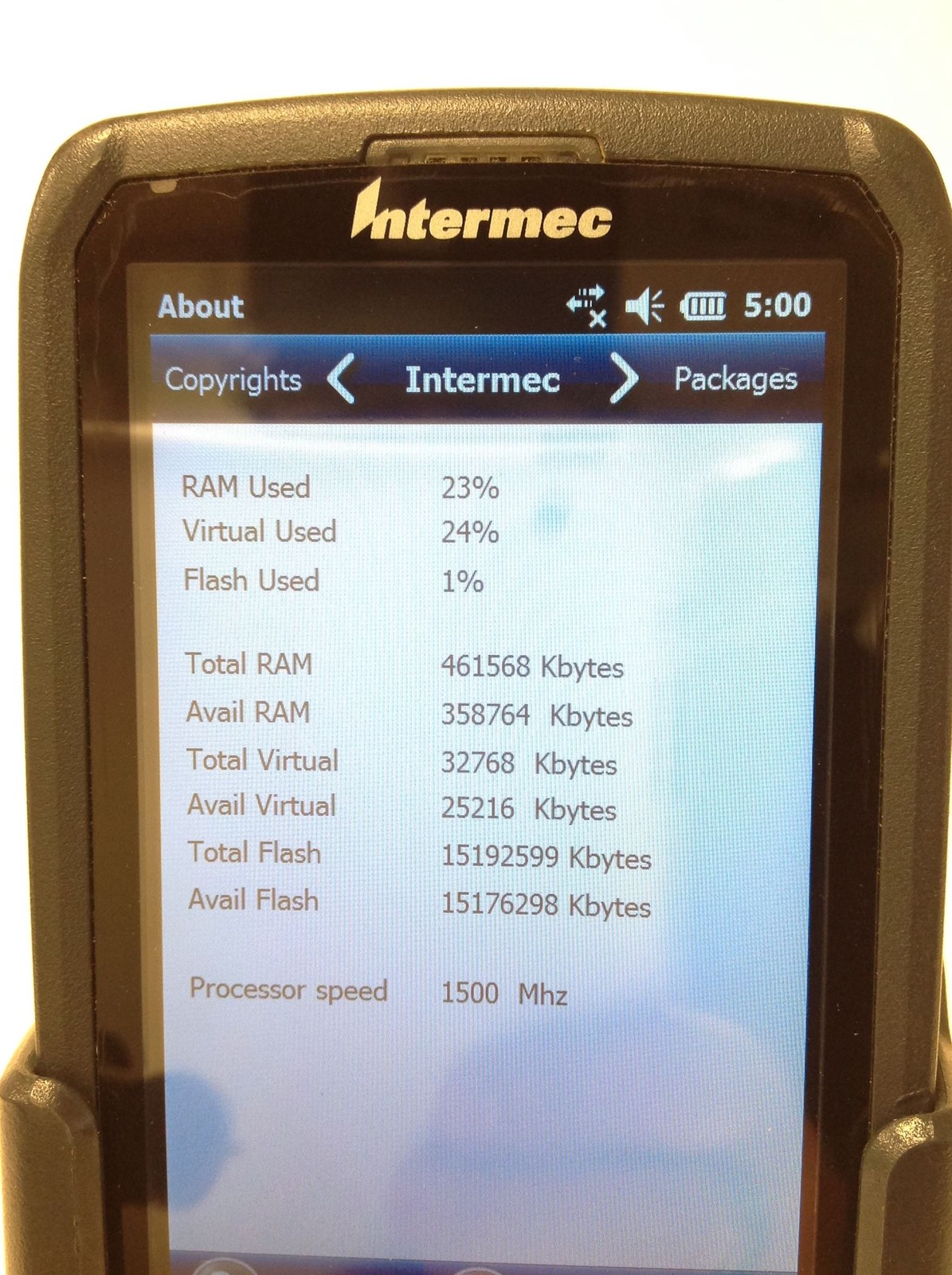 Intermec 1015CP01 Mobile Computer TI A9 OMAP4 w/ Handle & Stylus Tested Working