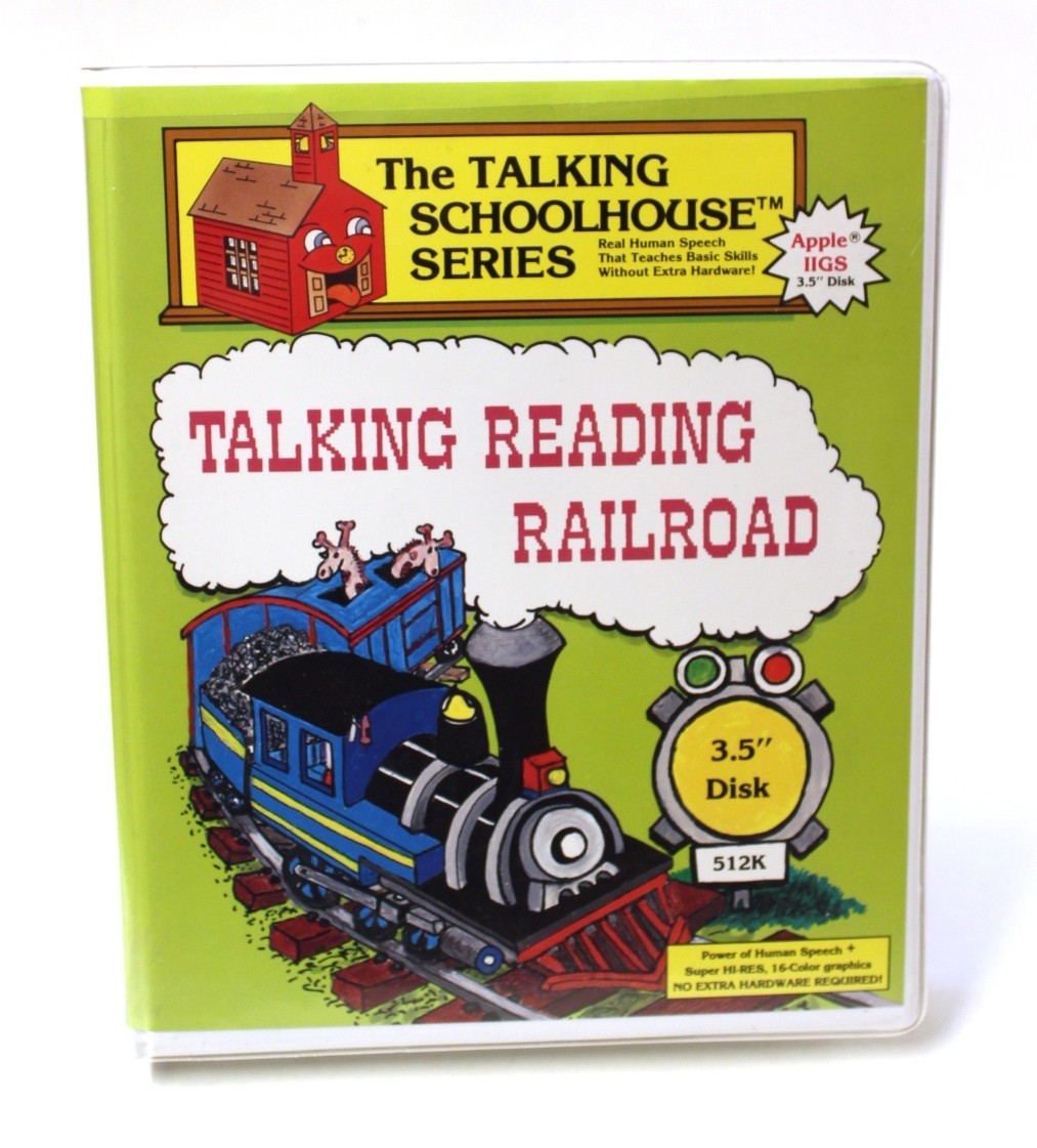 Vintage 1986 Apple II GS Talking Schoolhouse - Talking Reading Railroad Software