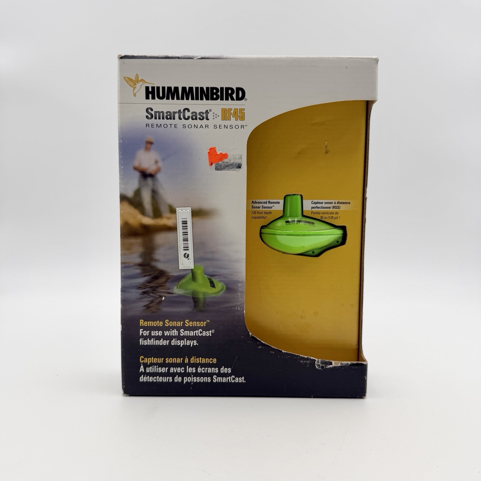 Humminbird Smartcast RF45 Remote Sonar Sensor Fishfinder 120 Ft Light Temp