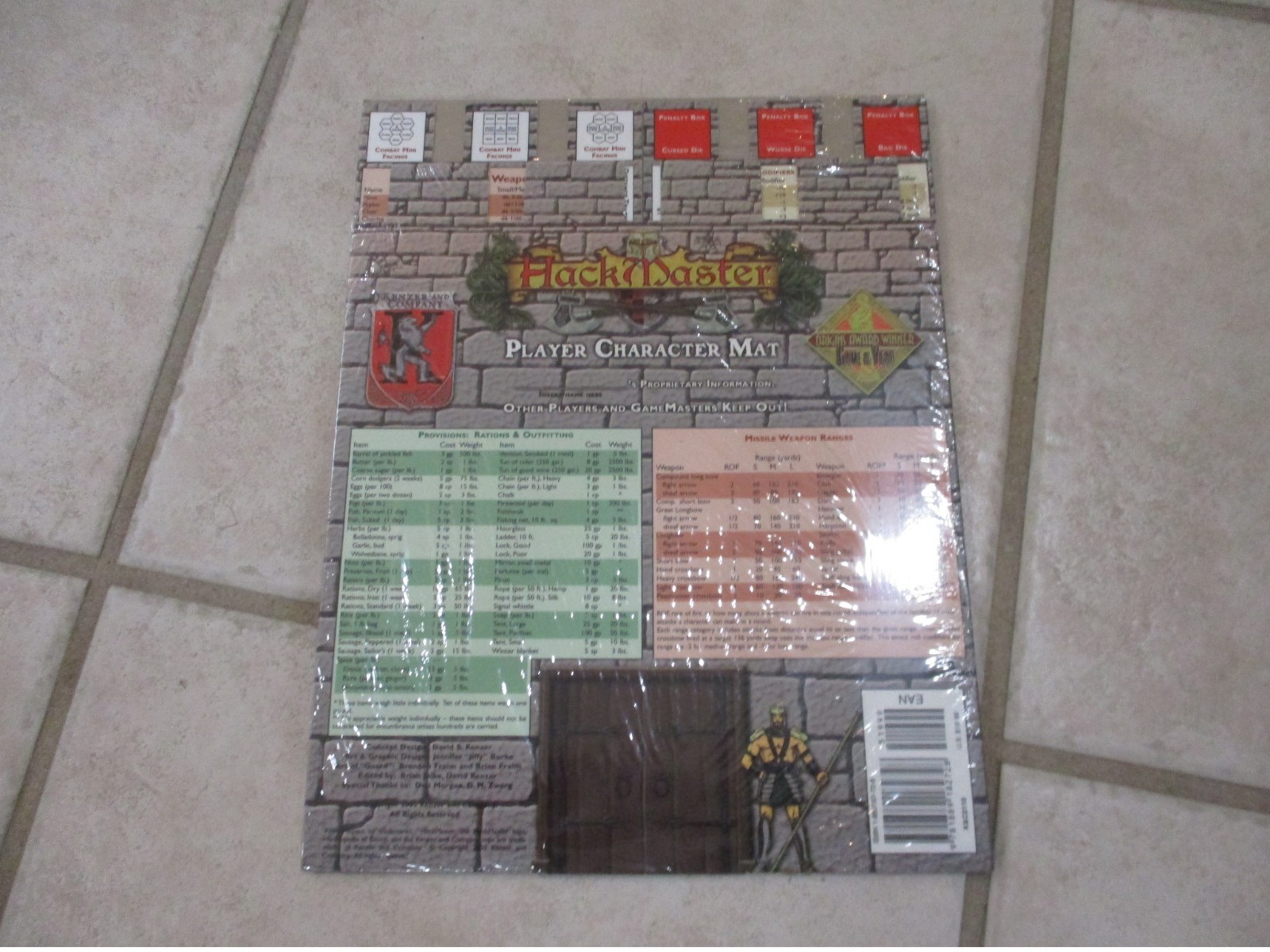 Hackmaster Player Character Mat SW