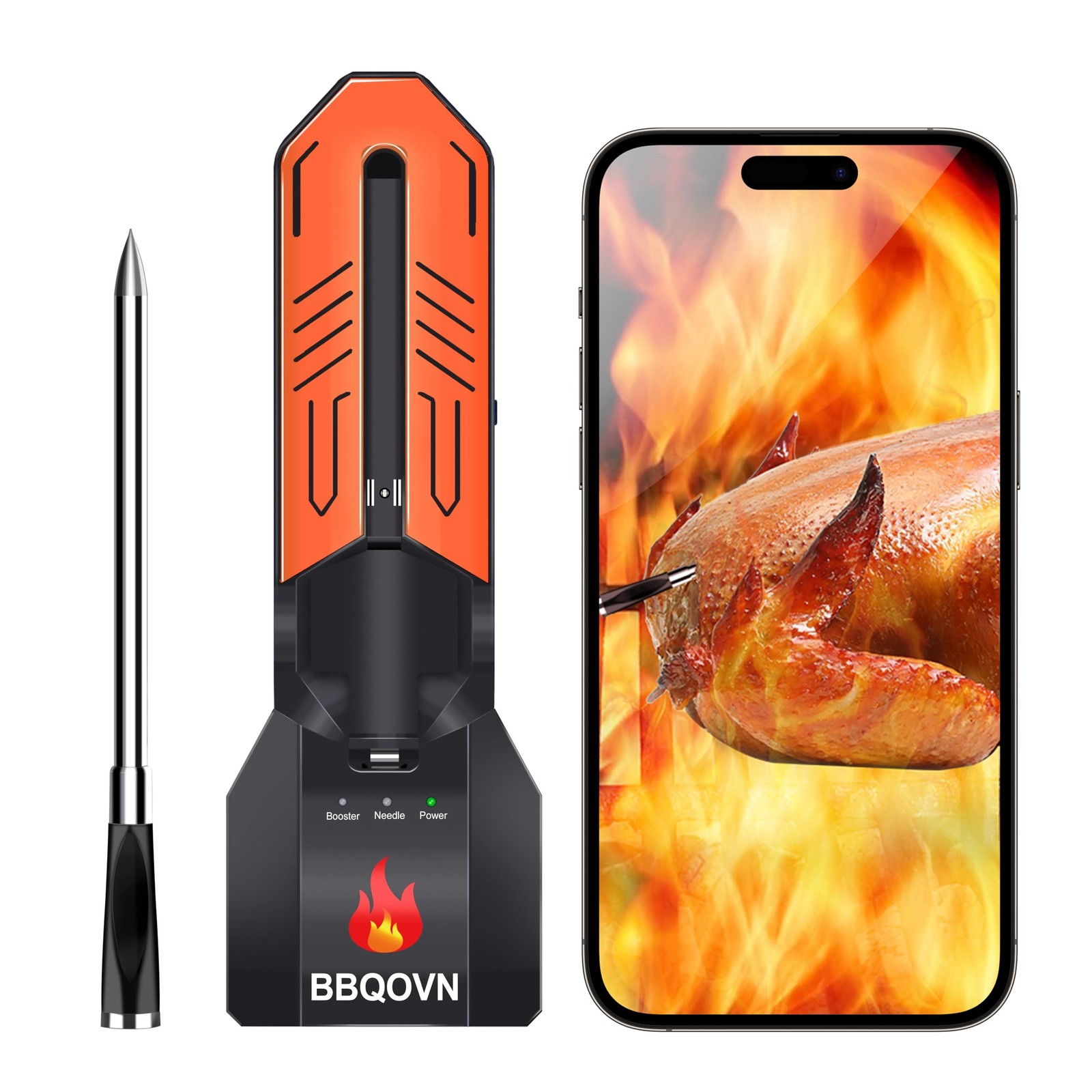WiFi Bluetooth Wireless Meat Thermometer, Unlimited Range, 7 NIST Certified A...