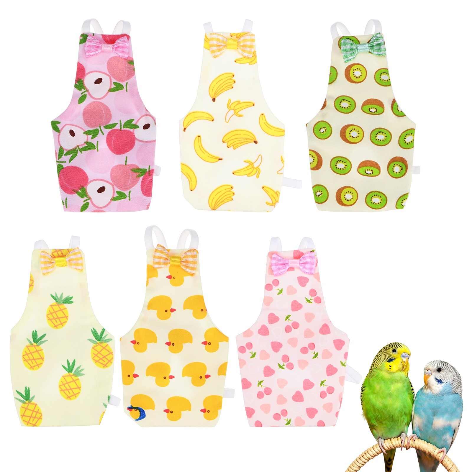 1-Set Bird Diapers Reusable Flight Suit, Pet Parrot Nappy [Multicolor, L]