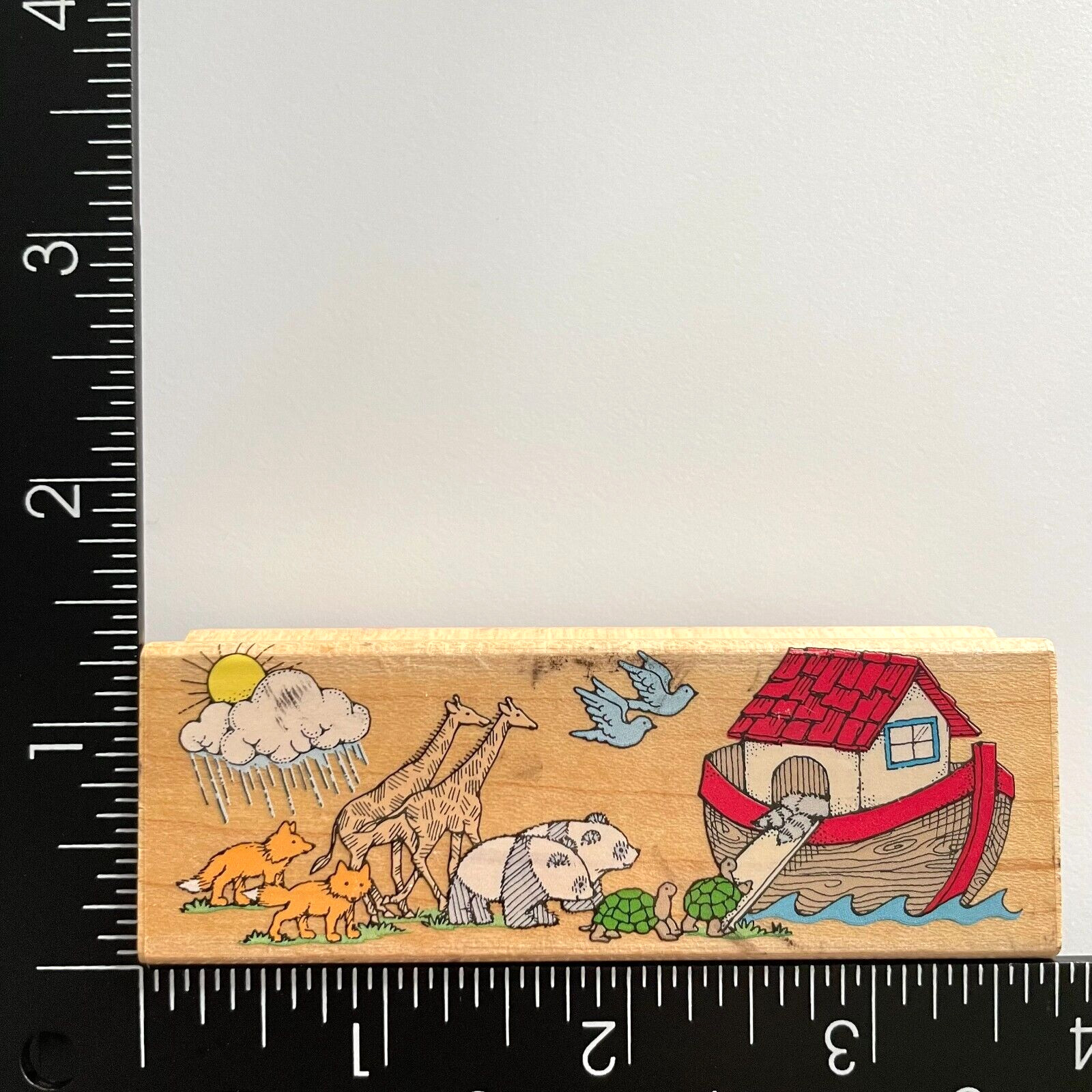 Hero Arts Boarding The Ark F401 Noah Animals Wood Mounted Rubber Stamp
