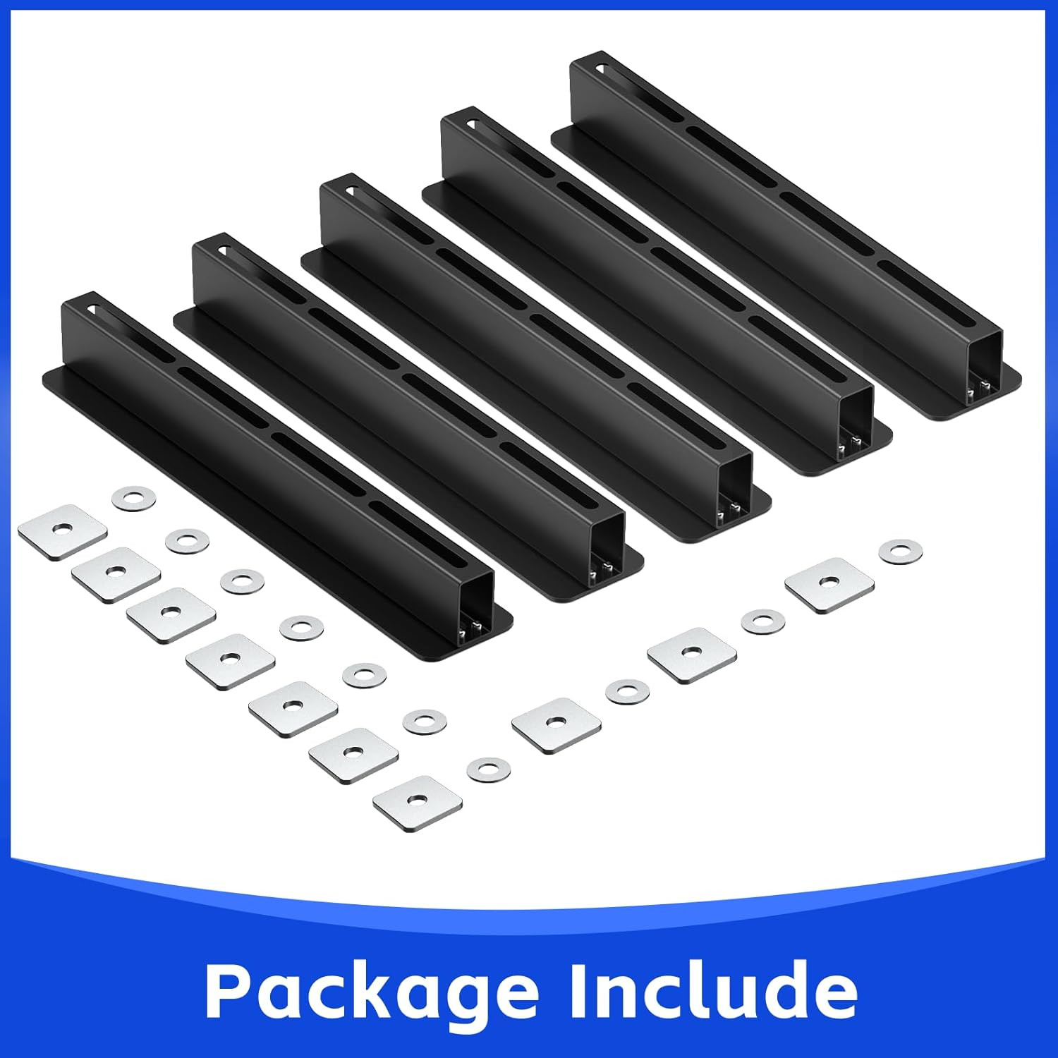 5 Pack Overhead Storage Rack, Ceiling Rack for Utility Bins Organization, Hea...