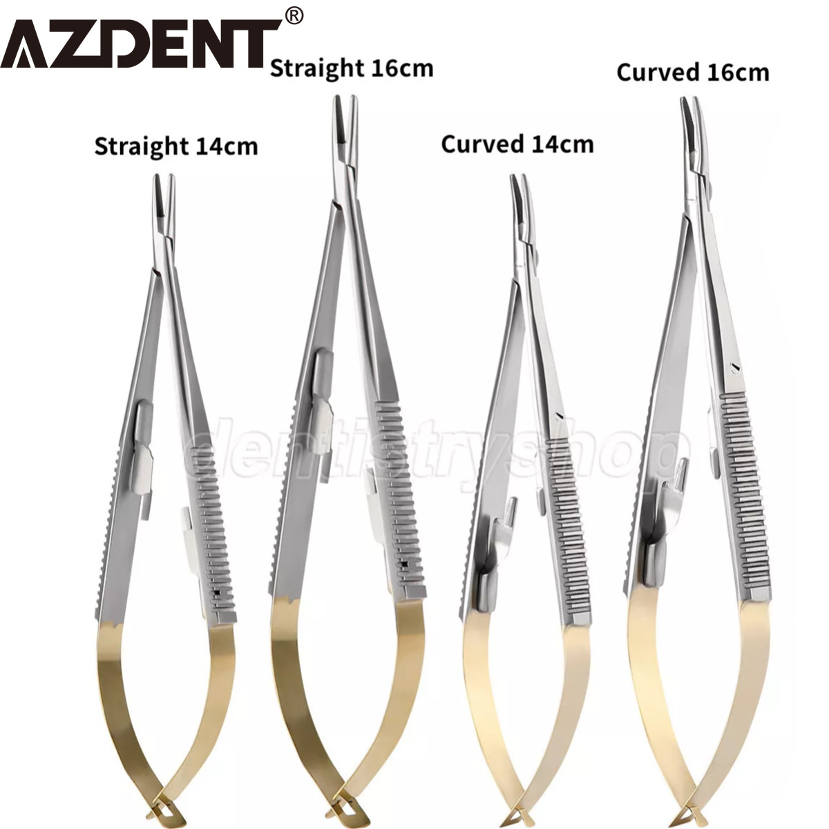 AZ Dental Castroviejo Needle Holder 14/16cm Straight/Curved Surgical Instrument