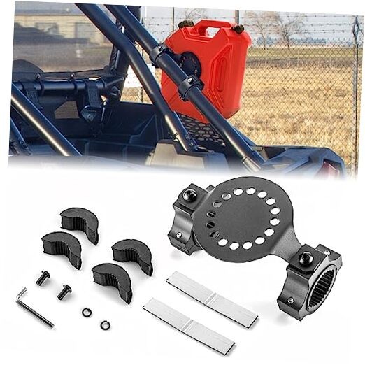 UTV Gas/Water Can Mount Tank Holder for 1"-2" Round Tube Compatible with RZR