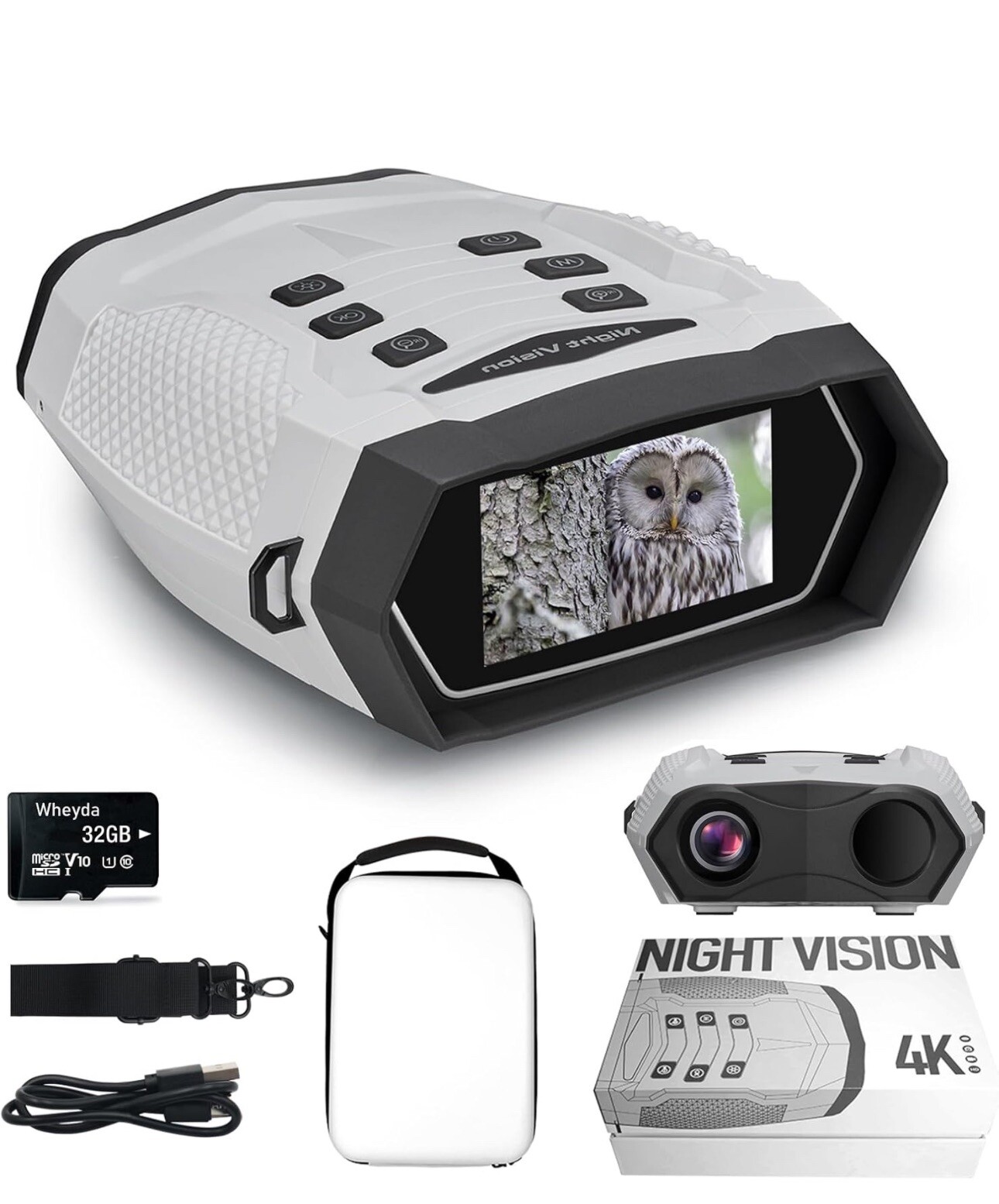 Wheyda Infrared Night Vision Binoculars with Camera Built in can Save Photo a...