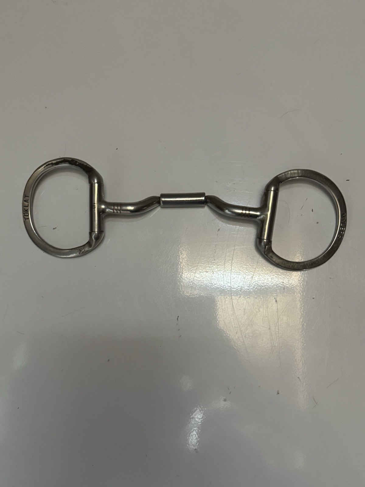 Toklat Mylers D-Ring Snaffle Bit 5.5” With Stainless Roller And Copper Inlays
