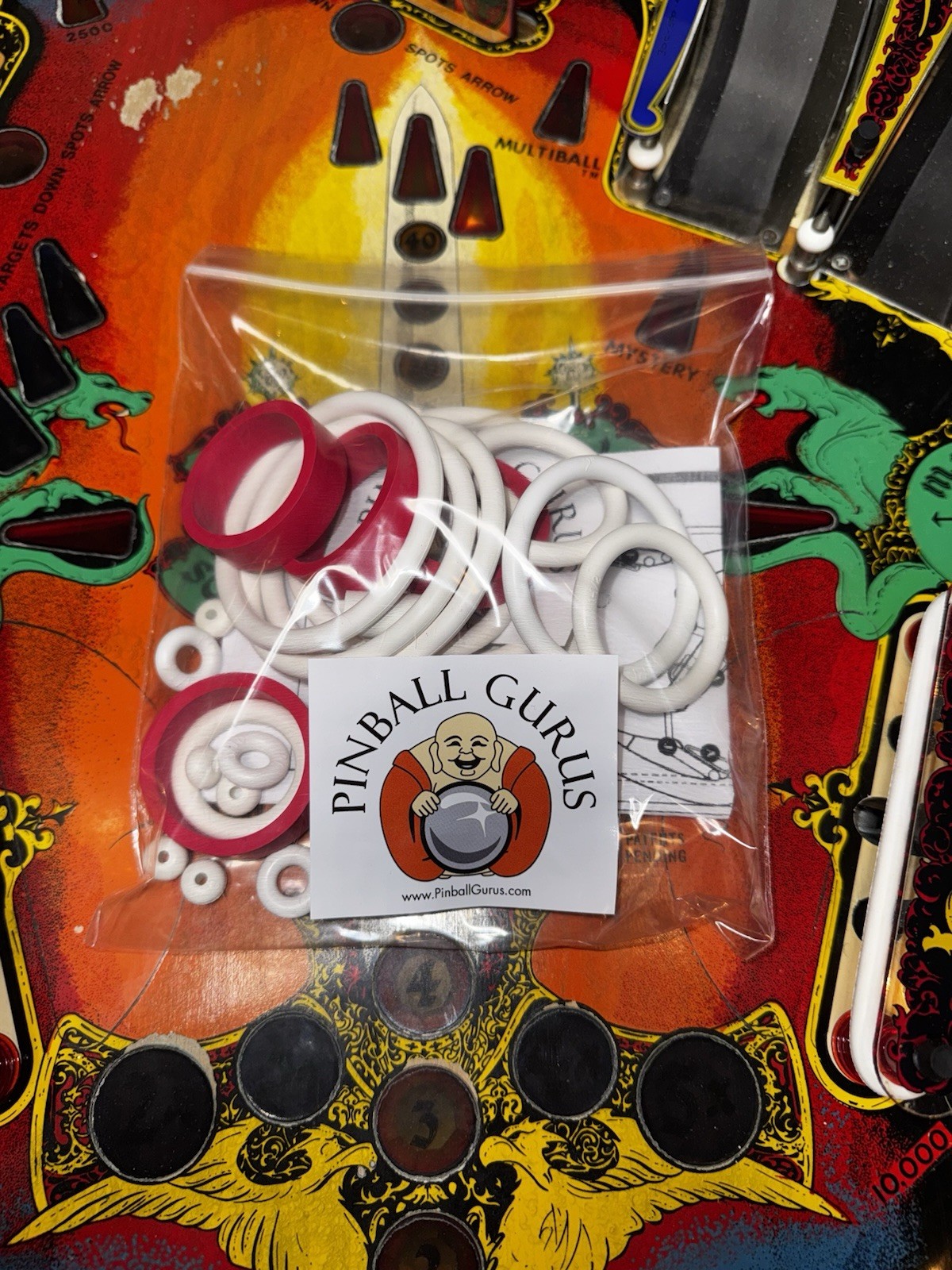1980-1981 Williams “Black Knight” Pinball Machine Complete Rubber Ring Parts Kit