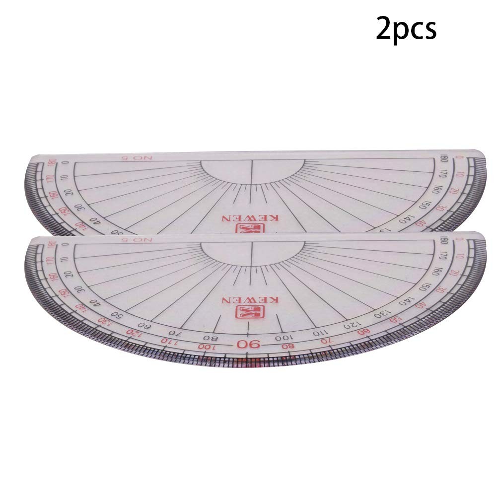 Portable semicircle 12cm Plastic 180 Degree Protractor for School Office Supp...