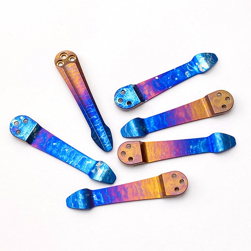 For Spyderco C81 Back Clip DIY Titanium Knife Clip CNC Pocket Clip Folding