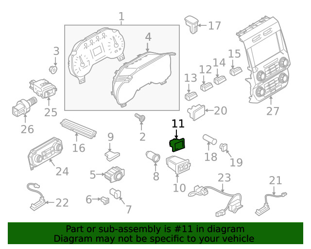 Genuine Ford Transfer Case Switch FL3Z-14B166-EA