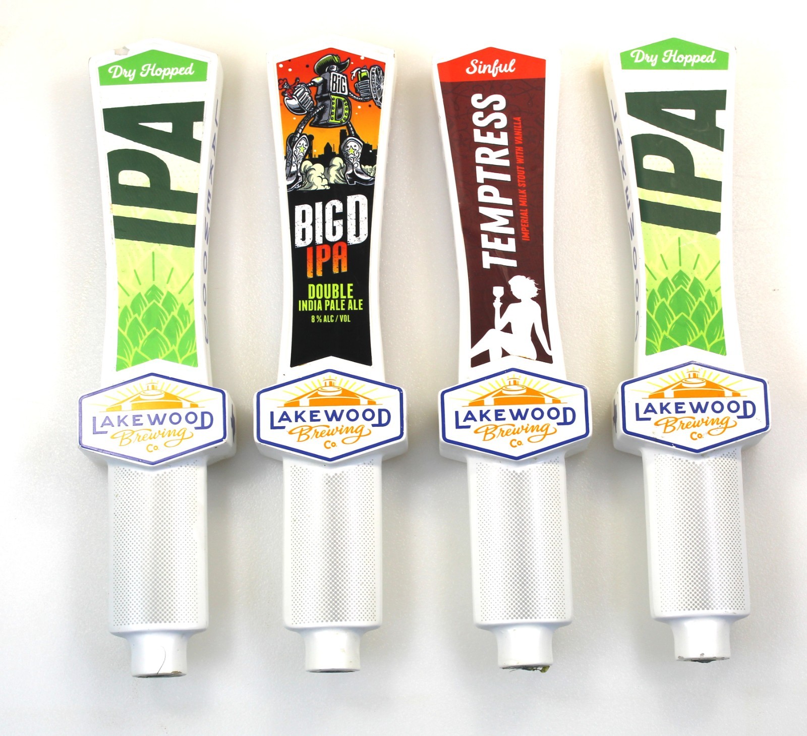 Lot of 4 Beer Tab Keg Handles Lakewood Brewing Co. Texas