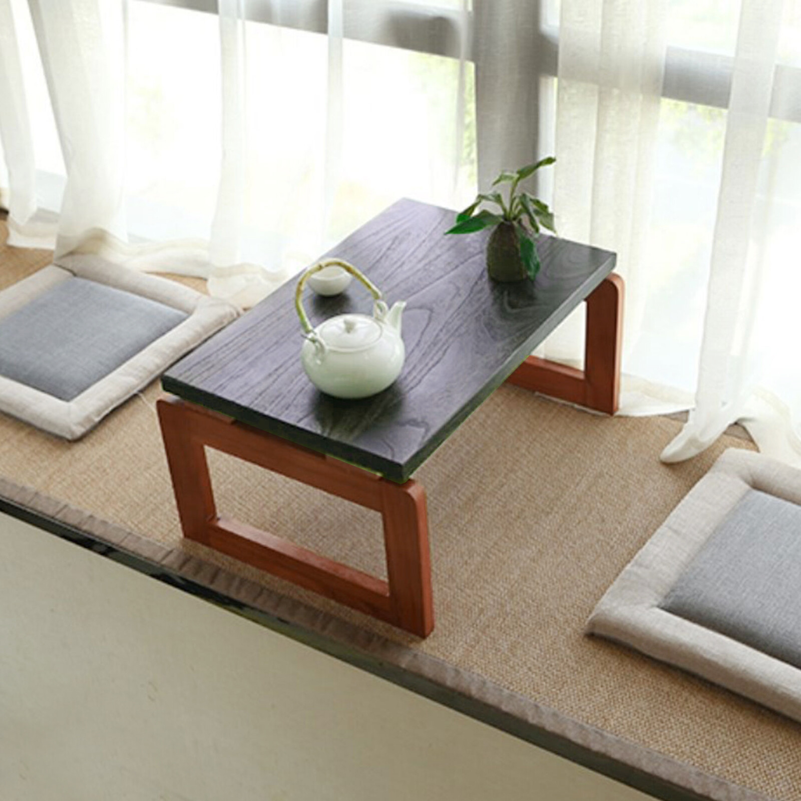 Flodable Wooden Folding Coffee Table Laptop Low Tea Table Tea Picnic Table